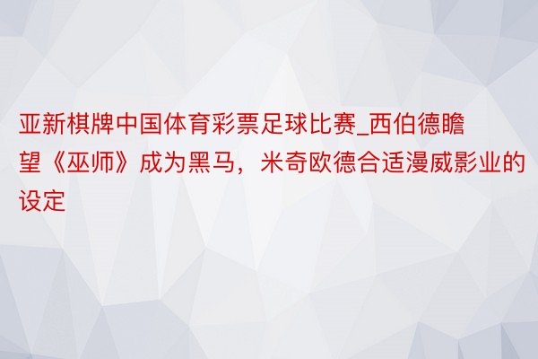 亚新棋牌中国体育彩票足球比赛_西伯德瞻望《巫师》成为黑马，米奇欧德合适漫威影业的设定